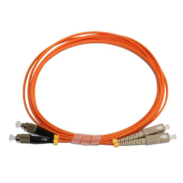 SC FC Duplex Multimode OM2 50/125um 2 เมตร Patchcord Fiber Optic