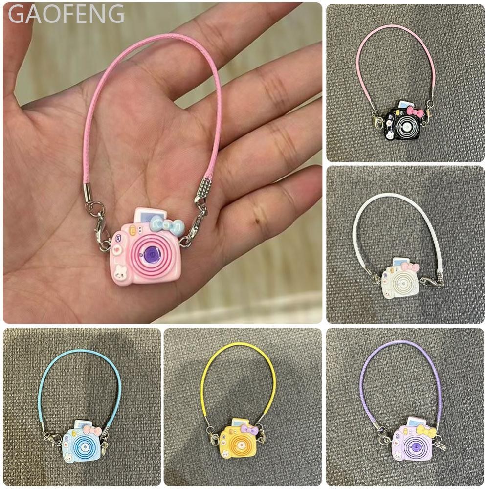 GAOFENG ตุ๊กตามินิจี้รุ่นการ์ตูนกล้องโบว์ห้อยคออุปกรณ์เสริมตุ๊กตาจี้ H3O3