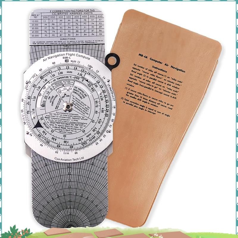 Uejfrdkuwg E6B Metal Flight Computer,Aviation Aluminium Flight Computer,Aviation Pilot Calculator St