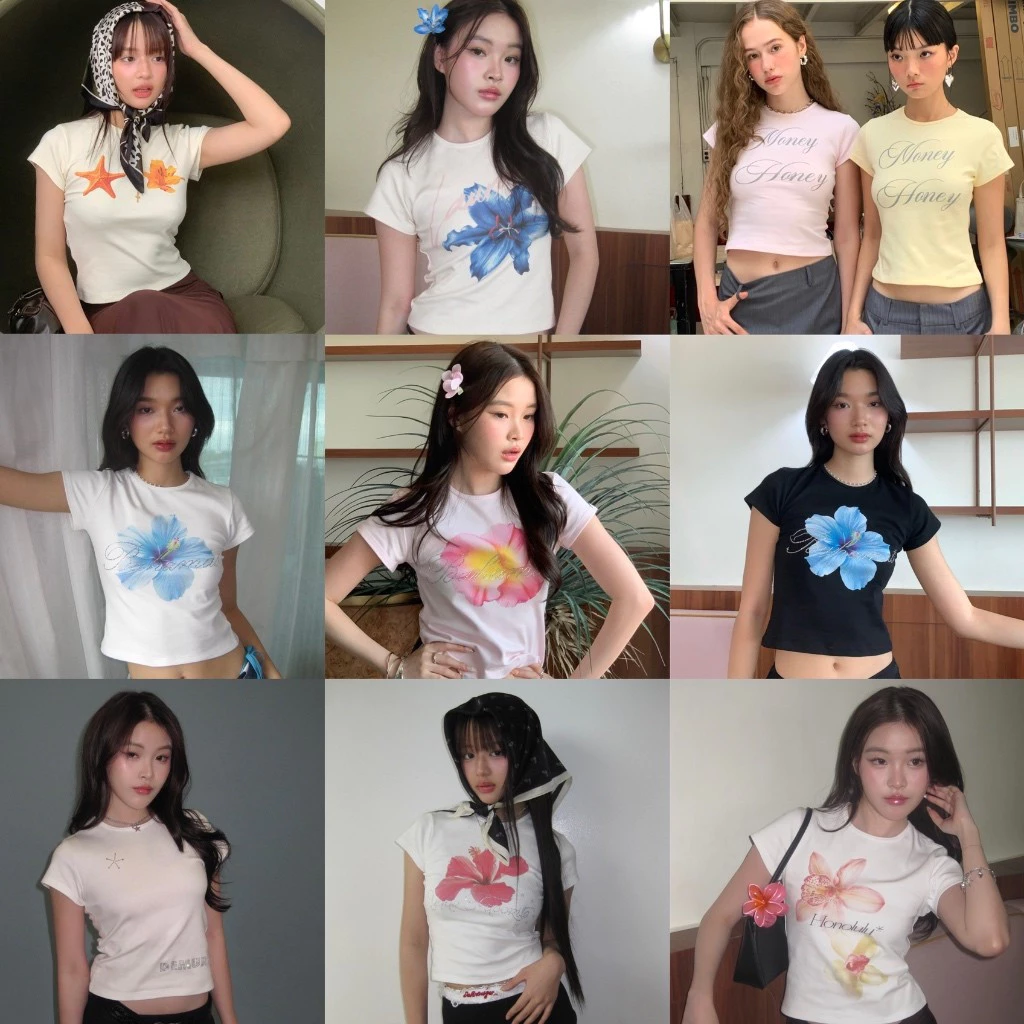Jbb.Shop | เสื้อฮาวาย, เกาหลีแฟชั่น แขนสั้นเสื้อลายดอก เสื้อแซ่บๆ #1238
