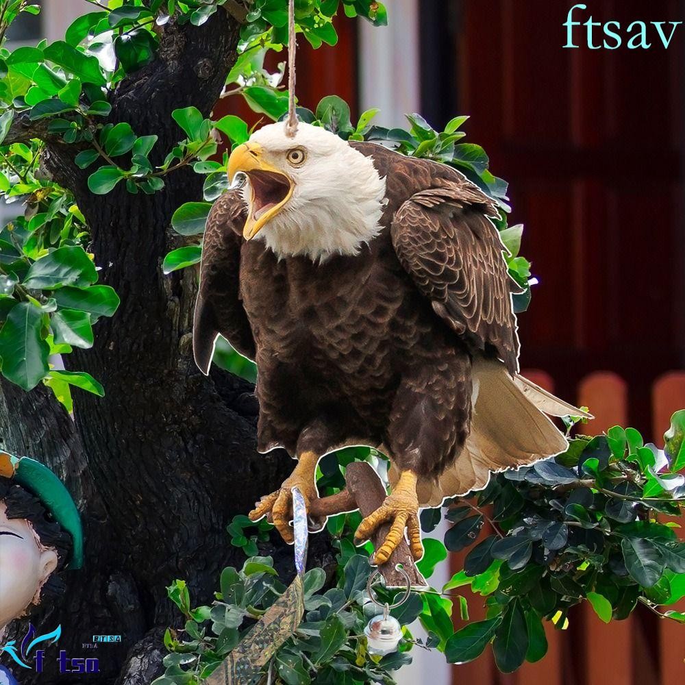 SWIFTSAVER Bird Repellent หุ่นไล่กานกฮูก, พร้อมระฆังแขวนอุปกรณ์ Scare นกไล่อุปกรณ์สี่เหลี่ยมผืนผ้ากันน้ํา Bird Repeller กลางแจ้ง