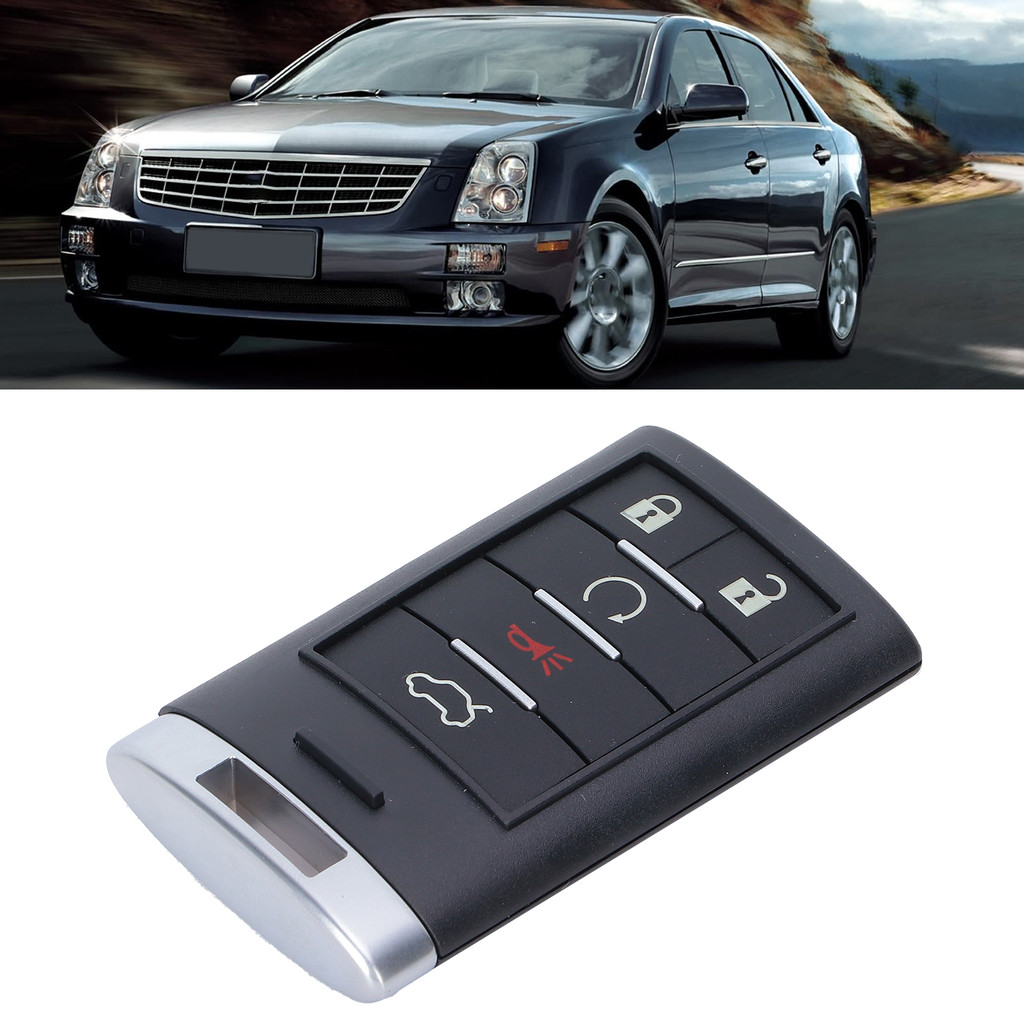 TMA~ กุญแจอัจฉริยะ 5 ปุ่มพร้อมกุญแจขนาดเล็ก M3N5WY7777A สําหรับ Cadillac CTS 2008-2013