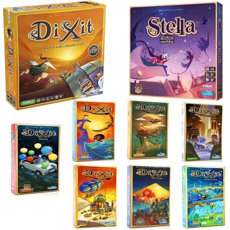เรื่องราวการวาดภาพ Dixit Stella เวอร์ชันภาษาอังกฤษเกมกระดานเท่านั้น Words Punch Storyteller การ์ดขยา