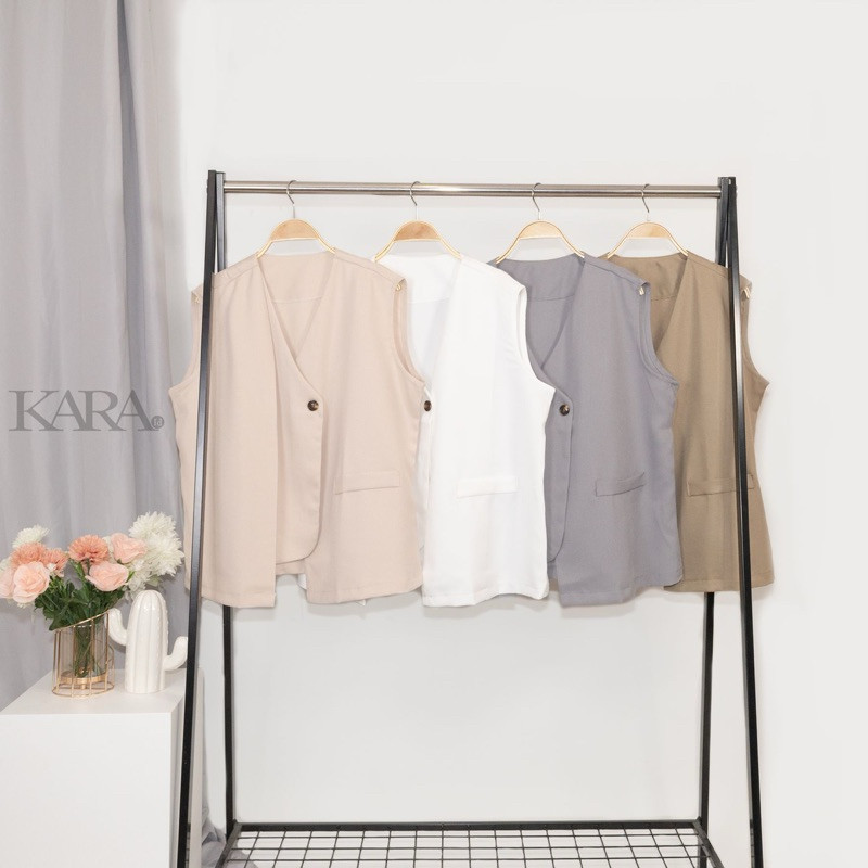 SERESHOP KARA.ID YEONA Vest - เสื้อกั๊กพรีเมี่ยมเสื้อกั๊กผู้หญิง - แจ๊กเก็ตลําลอง - เสื้อแขนกุด