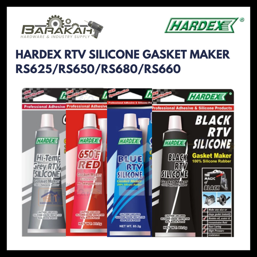 HARDEX RTV เครื่องทําปะเก็นซิลิโคน RS625/RS650/RS680/RS660 (สีเทา, แดง, น้ําเงิน, ดํา)