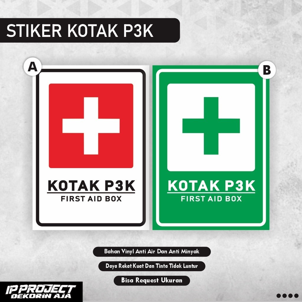 P3k Safety K3 Box Sticker / First Aid Box Sticker