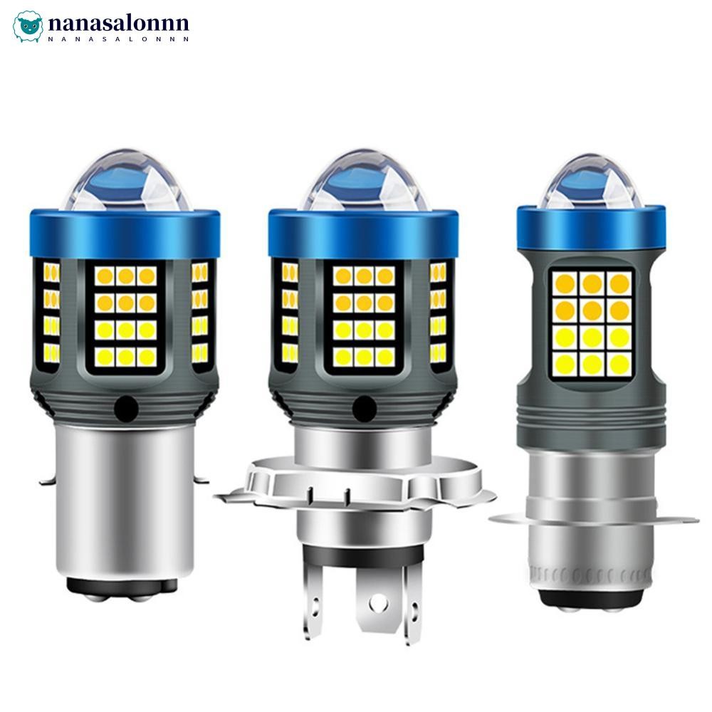 NANASALONNN 1 PC P15d BA20d H6 รถจักรยานยนต์ LED ไฟหน้า LED H4 รถจักรยานยนต์ไฟหน้าเลนส์ Moto สัญญาณโ