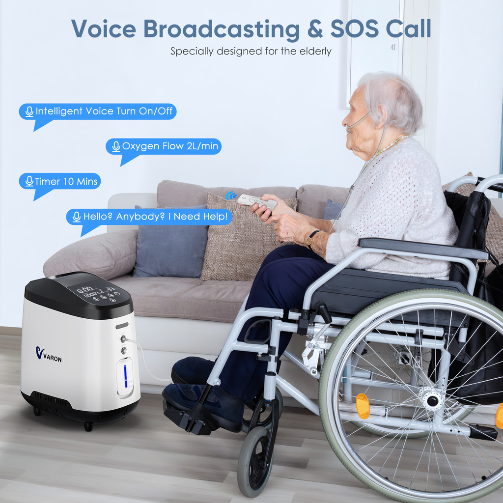 【Local Warehouse】 VARON 1-8L/min Home Oxygen Concentrator Y-105W PRO Upgraded Version - รูปที่ 5