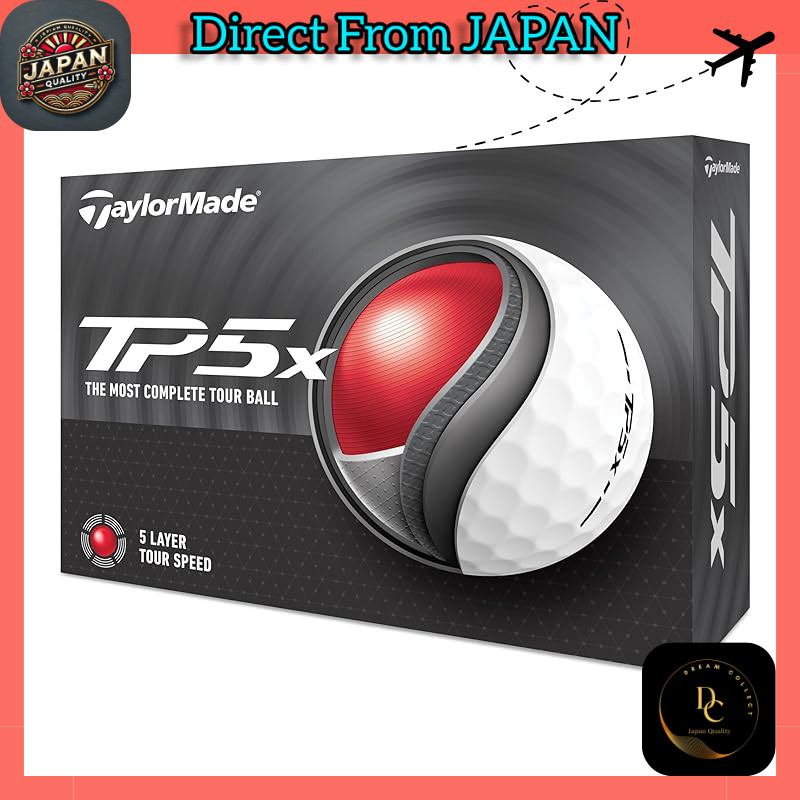 TaylorMade TMJ24 TP5x JPN Golf Balls (12-Pack) 2024 Model, White