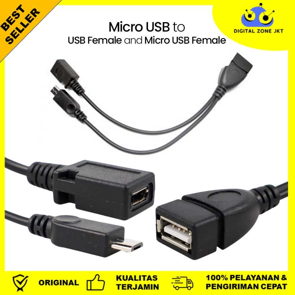 OTG Micro USB เป็น USB Female และ Micro USB Female - A-UOY-02