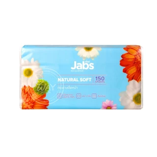 [คละสี] Jabs Natural Soft 150Sheets แจ๊บส์ เนเจอรัลซอฟท์ 150แผ่น
