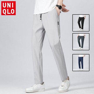 UNIQLOกางเกงกีฬาสไตล์เกาหลีสำหรับผู้ชาย สูตรแห้งเร็วและยืดหย…