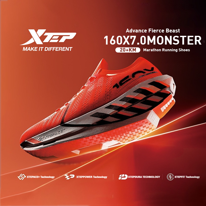 XTEP 160X 7.0 MONXTER รองเท้าวิ่งสำหรับมาราธอนและเรซซิ่ง ลดแรงกระแทก ใช้วัสดุคาร์บอนเพลท