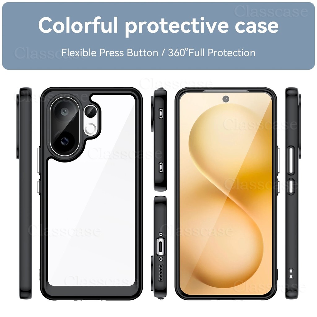 Vivo V60 2025 สําหรับ Vivo V60 V 60 Lite V60Lite VivoV60 Lite VivoV60Lite Anti-Scratch โปร่งใสแฟชั่นอะคริลิคใสเคสโทรศัพท์กันกระแทกฝาหลัง ราคา ถูกที่สุด ดีลบีเคเค แกลเลอรีภาพที่ 4