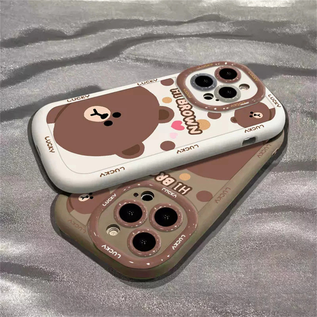 เคสไอโฟน การ์ตูนหมี สำหรับ IPhone 14 15 Plus 6 7 6S 8 13 11 12 14 15 PRO MAX XR XS MAX 6SPlus 7Plus 14Plus 15Plus PFK626