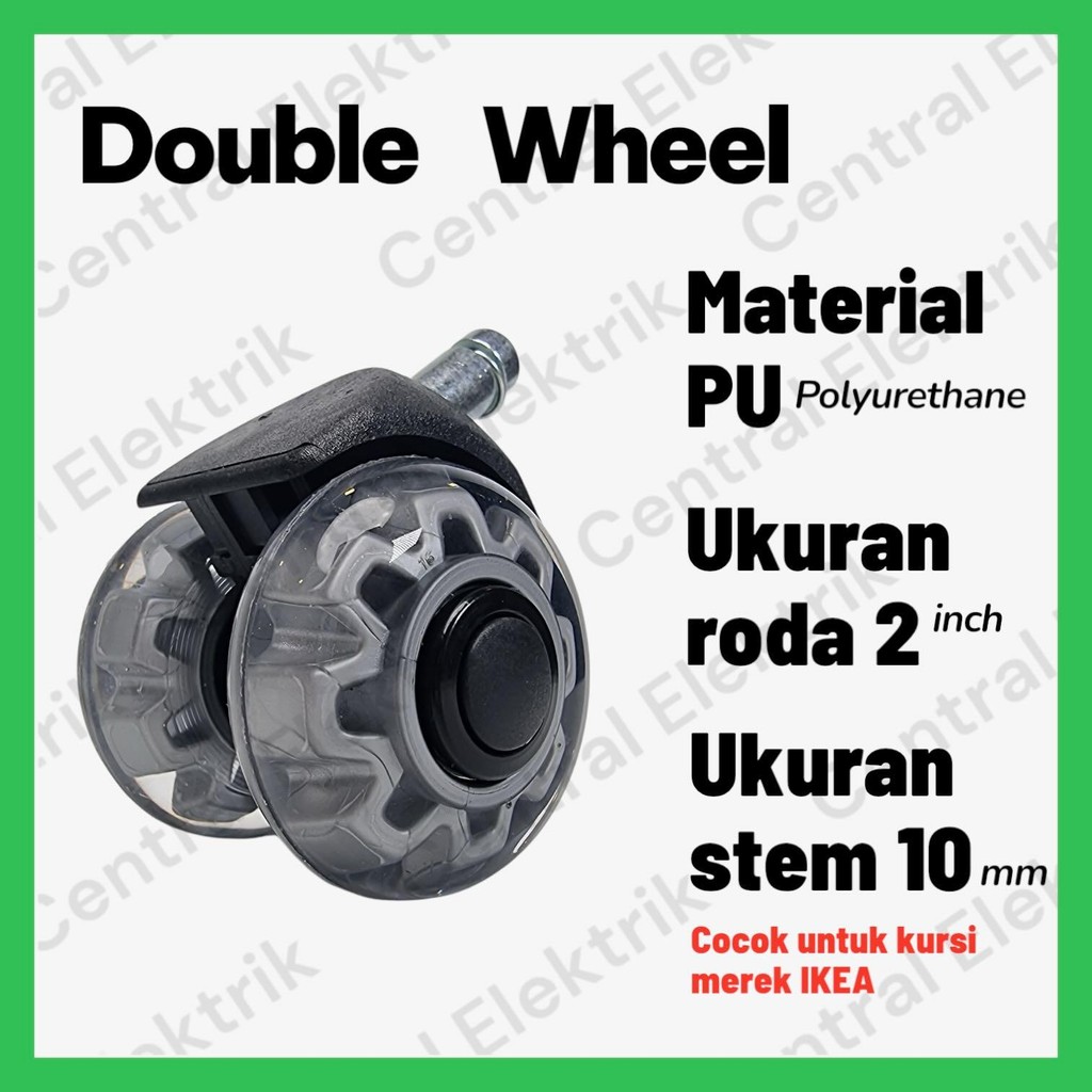 ล้อเก้าอี้สํานักงาน - Double Wheel - PU - พรีเมี่ยมและทนทานเป็นพิเศษ!!