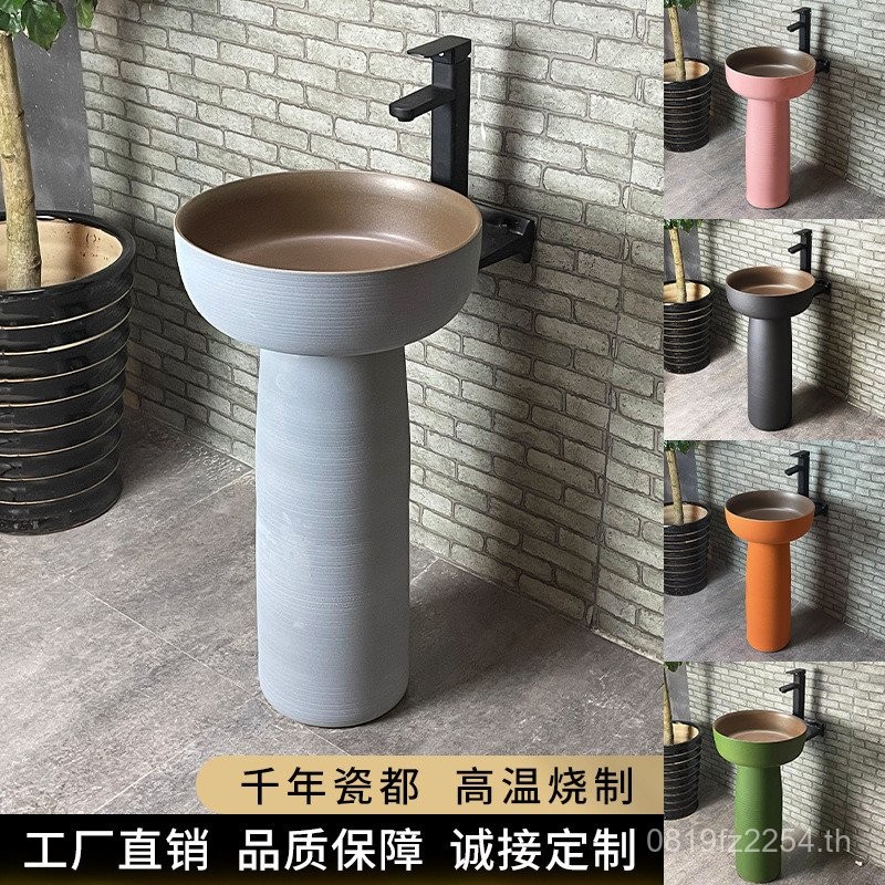 หนึ่งครัวเรือนเซรามิกอ่างล้างหน้าชั้นยืนอ่างล้างหน้าระเบียงคอลัมน์อ่างล้างหน้าคอลัมน์ประเภทลานอ่างล้