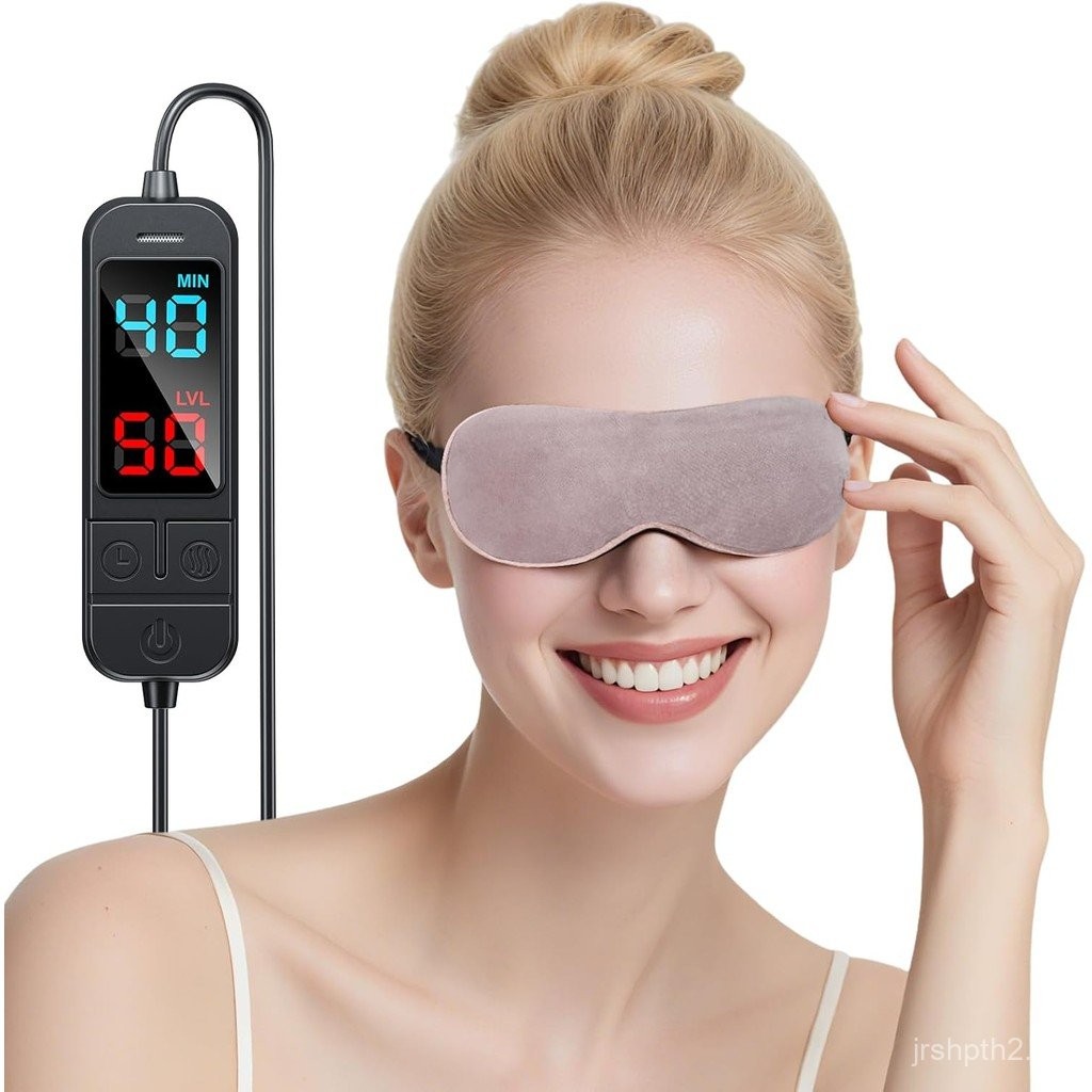 Heated Eye Mask สําหรับตาแห้ง, 20-Temp & 5-99 Min Therapy สําหรับ MGD, บรรเทาริ้วรอย, ประคบไอน้ําที่