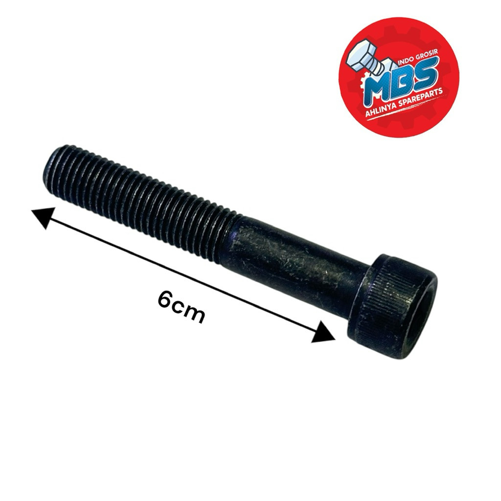 MESIN BOLT 14 L KEY 6 ซม. LENGTH m10x60 BAUD AREM MONOSHOK ENGINE EXHAUST MOUNT ORIGINAL ROS