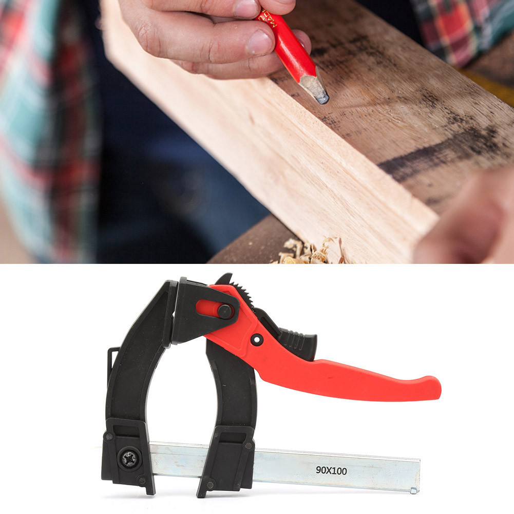 Supergoodsales-ph F Clamps สําหรับงานไม้ Ratchet Bar Quick Release พร้อมแคลมป์คลัตช์คอขนาด 3.7 นิ้ว 