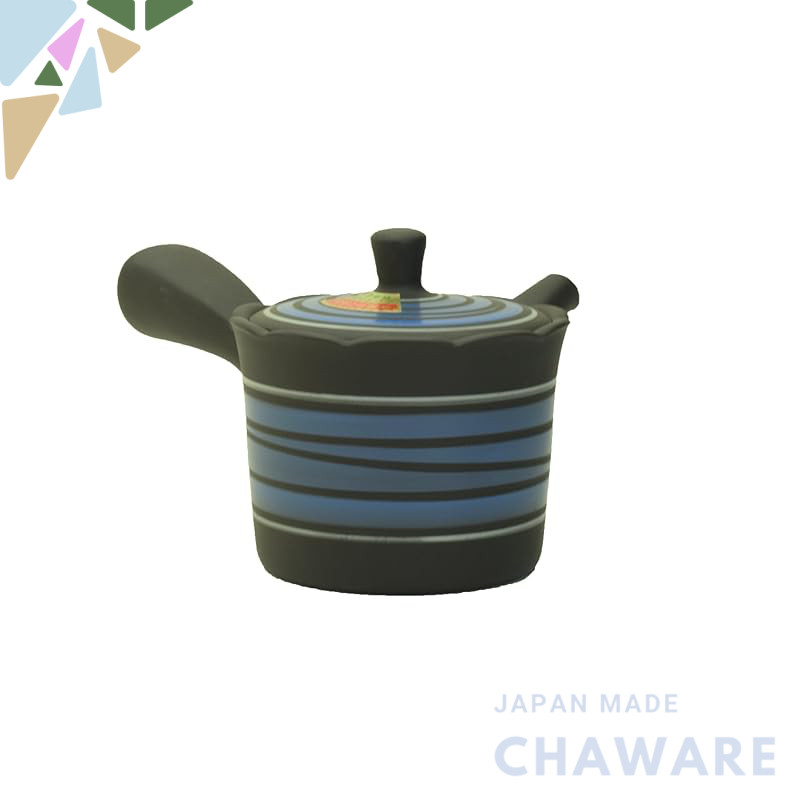 【made in japan】
Tokoname Yaki Teapot with Bamboo Spring Design, Blue Spiral, 250ml – Perfect for Dee