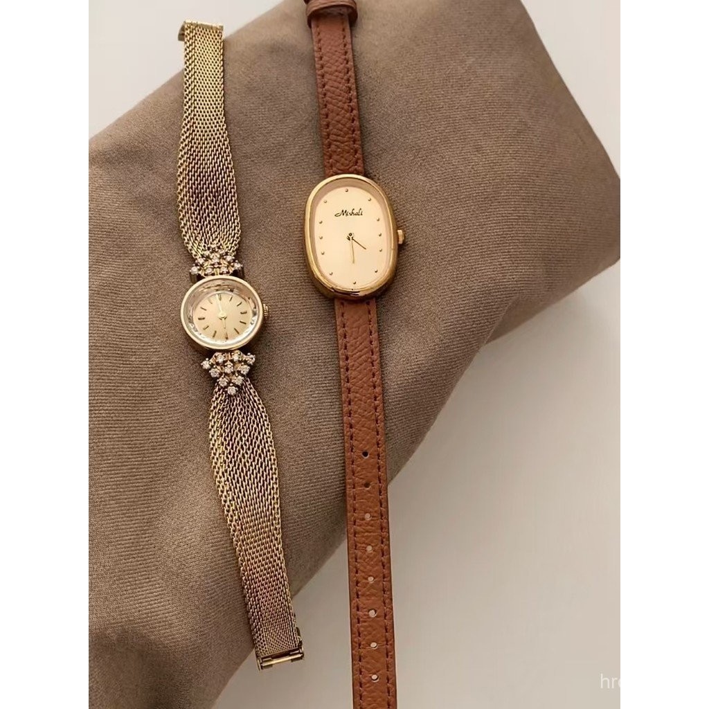 Handsmood Retro Palace สไตล์ vintage Gold รอบหน้าปัดเล็กทอ Classy นาฬิกาหญิง 888 98WB