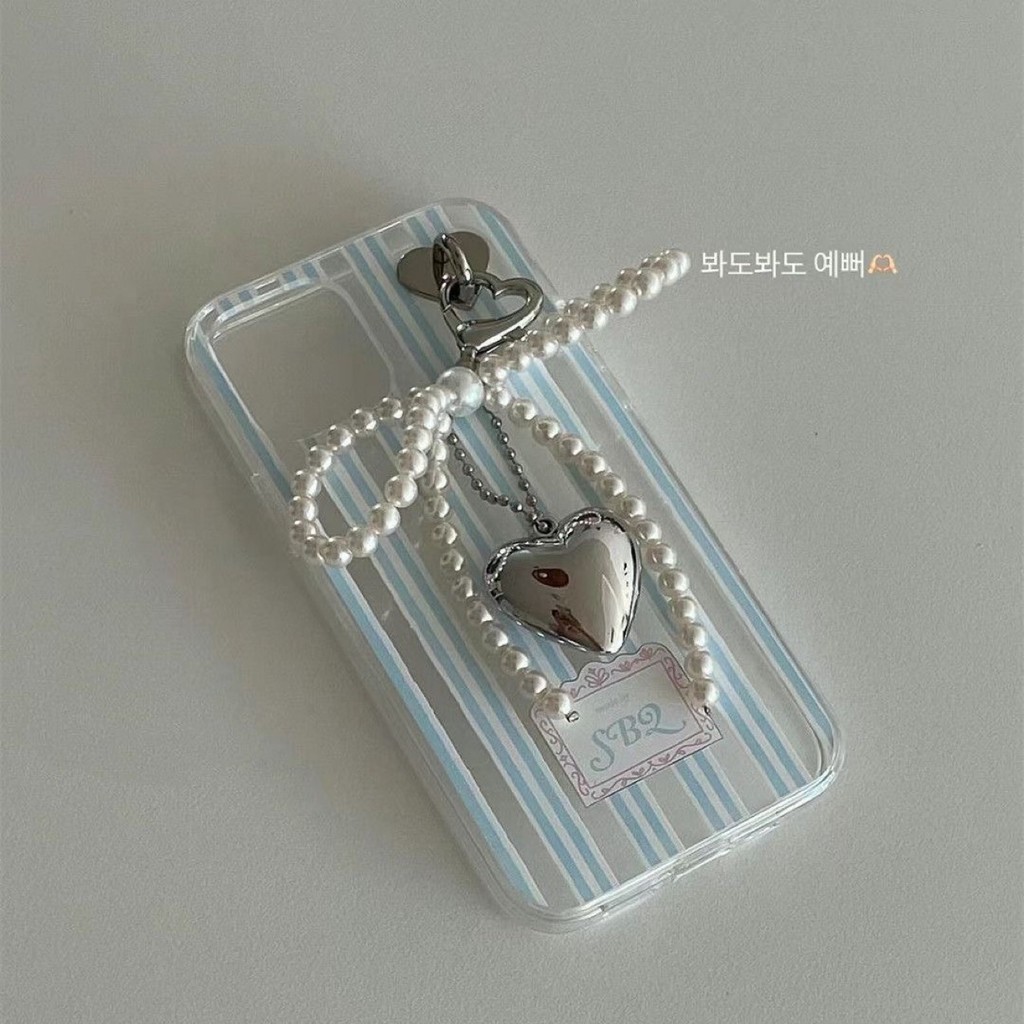 keychain ห้อยกระเป๋า bag charm เกาหลีเก๋ไก๋สไตล์ใหม่หวานมุกโบว์เงินรักจี้รถพวงกุญแจ แอร์พอด จี้โทรศัพท์มือถือ พวงกุญแจห้อยกระเป๋า ร้อยลูกปัด