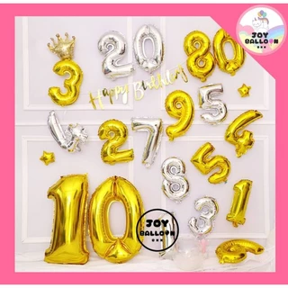 ลูกโป่งตัวเลข 0 - 9 ขนาด 16 และ 32 นิ้ว สีเงิน สีบรอนส์ (ส่งเร็วจากกรุงเทพ) ลูกโป่งอายุ ลูกโป่งฟอยล์ตัวเลข ฟอยล์เลข