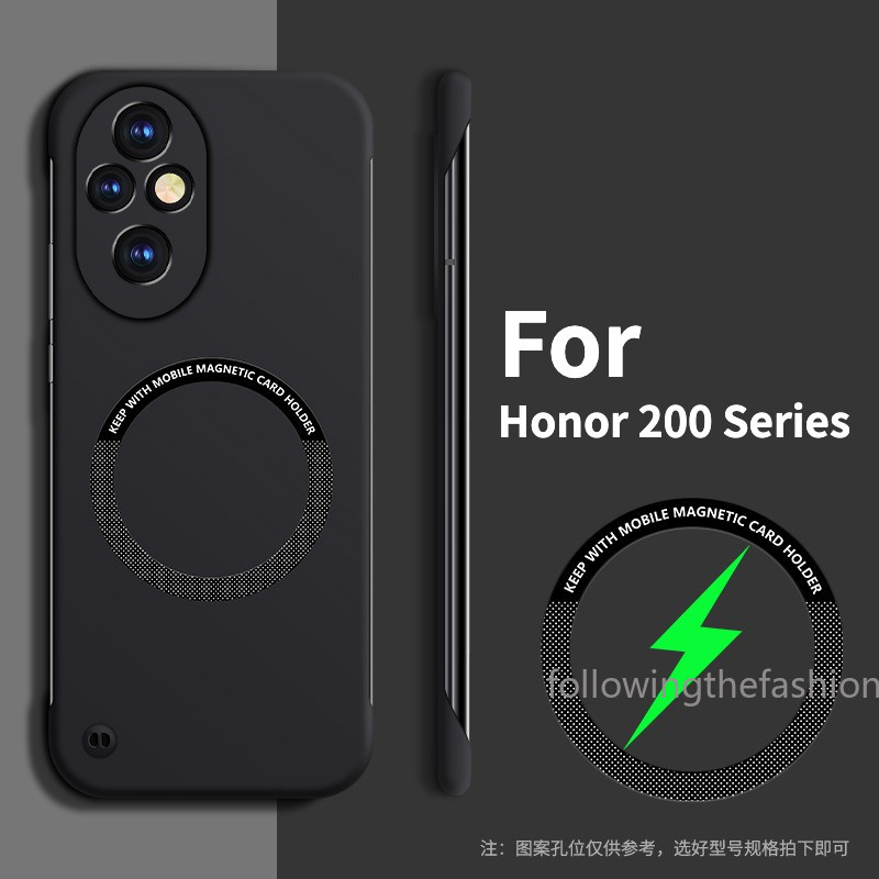 กรณีสําหรับ Honor 200 Pro 5G Honor200 200Pro 2024 Hard PC เคสโทรศัพท์ปกหลัง Shell กันชนกันกระแทก Frameless Ultra Slim บาง Matte แม่เหล็ก Frameless