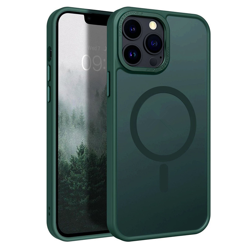 ปลอกใหม่สําหรับ iPhone 13 Pro Max เคสโทรศัพท์สีทึบแม่เหล็ก 12Pro ผิวรู้สึก Matte Case 11 เคสป้องกัน