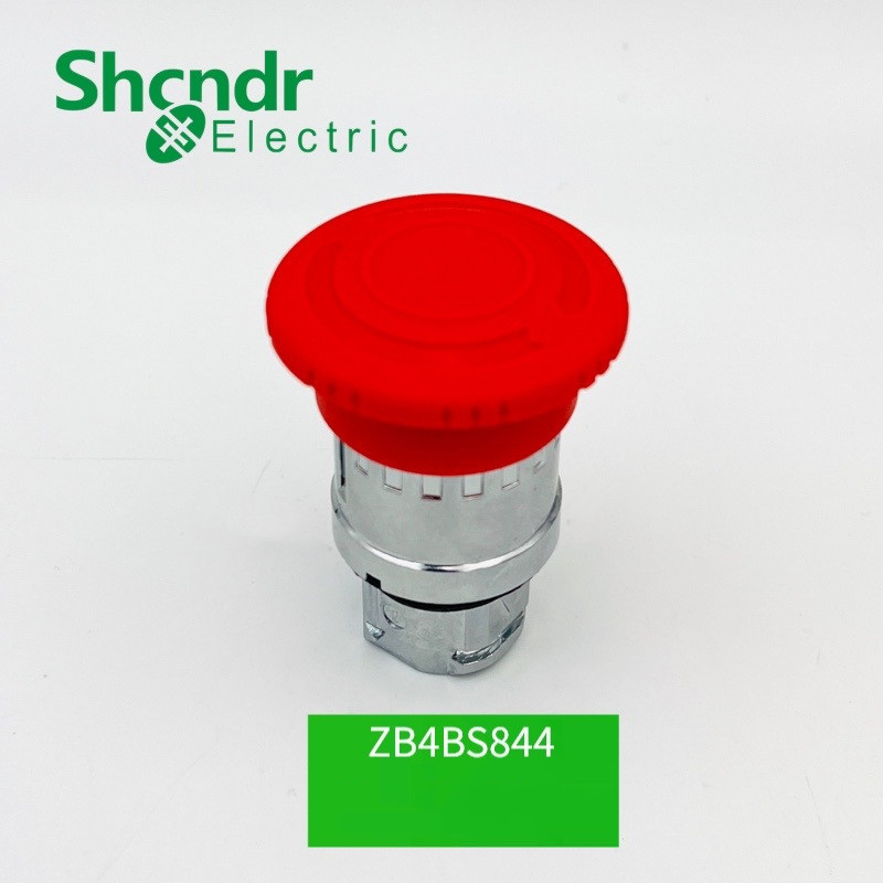 Schneider Straw/Schneider ZB4BS844 หัวปุ่มหยุดฉุกเฉินสีแดง 40 มม.รีเซ็ตหมุน XB4BS8442