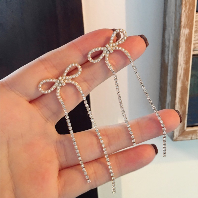 สาวหวาน Bowknot ต่างหูหู Studs PIercing เครื่องประดับอุปกรณ์เสริม