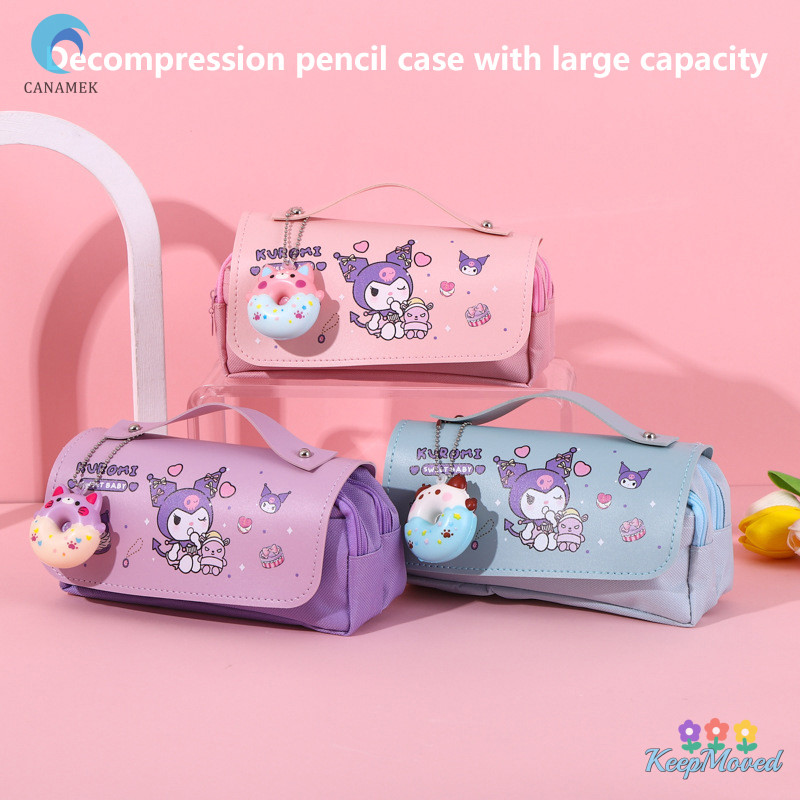 Keepmoved Kawaii ความจุขนาดใหญ่ดินสอน่ารัก al Kt Cat Pochacco Kuromi กระเป๋าดินสออุปกรณ์การเรียนเครื่องเขียนของขวัญใหม่