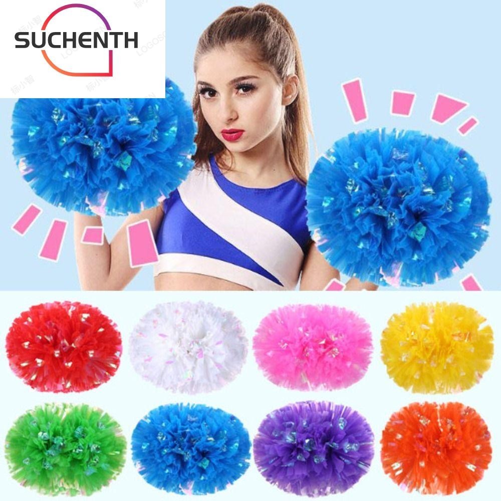 ซูเชนธ ปอมปอมที่ใช้งานได้จริงราคาถูก 32*30 ซม. 9 สี เกม ปอมปอม ใช้กับเชียร์ลีดเดอร์กีฬาเต้นรํา