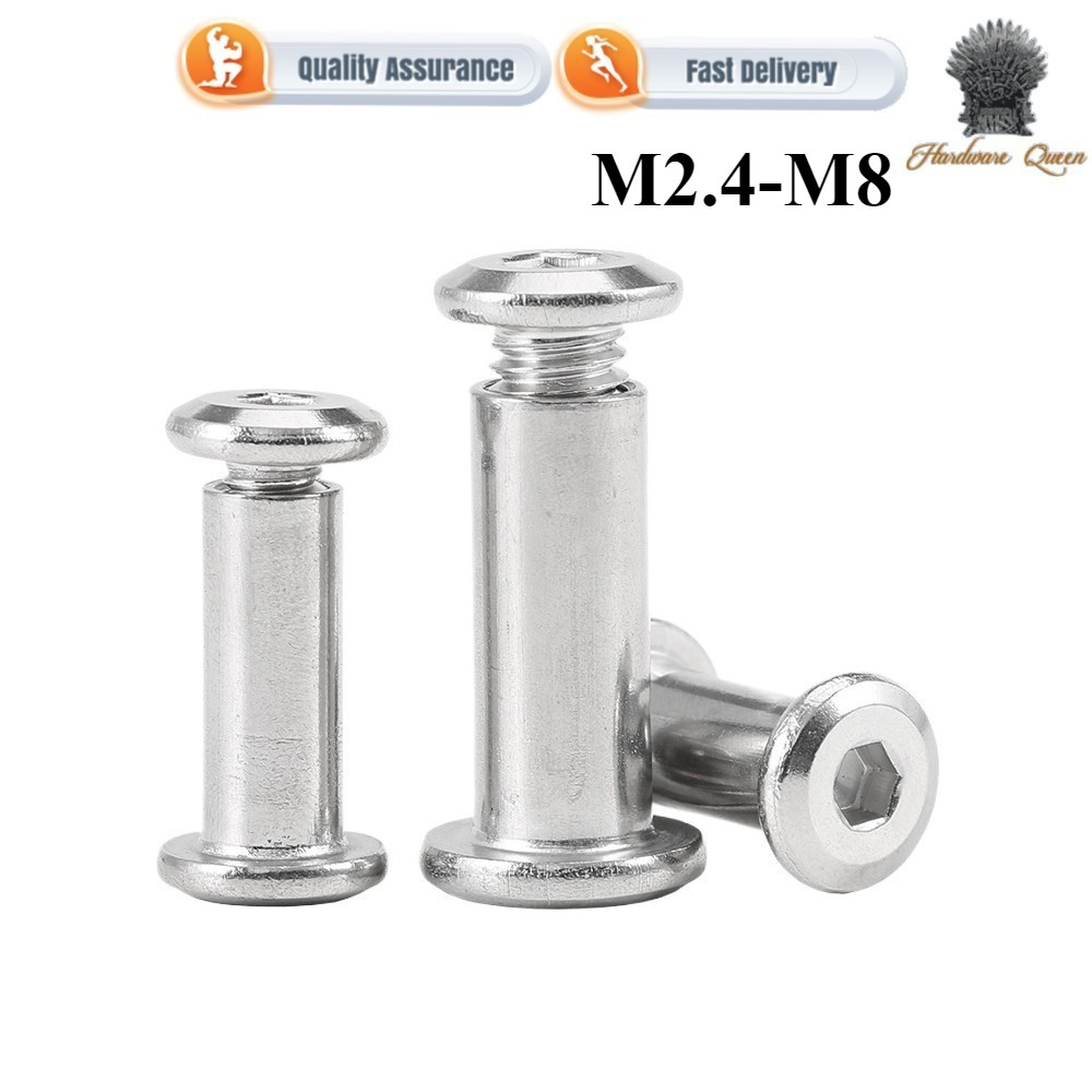 [1QP] ซ็อกเก็ตหัวเฟอร์นิเจอร์ Butt Lock สกรู Nut SUS304 สแตนเลส Inverted Hexagon Socket Nut ชุด M2M3/M4/M5/M6 เฟอร์นิเจอร์ Nut