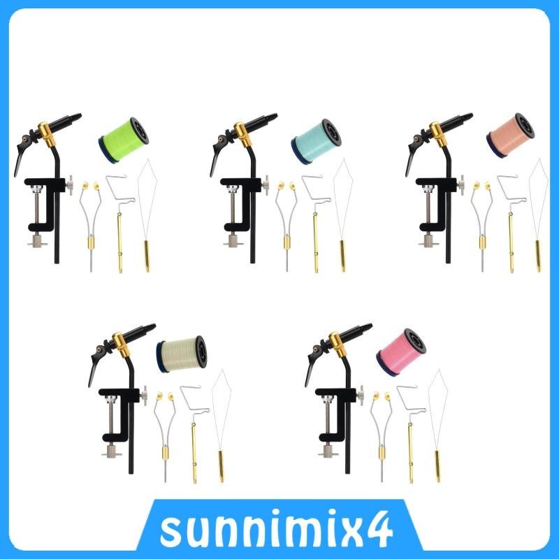 [H2Sports] 5 ชิ้น Fly Tying เครื่องมือ Premium Bobbin Thread Holder Wire Threader โลหะโรตารี Fly Tying Vise Fly Tying Finisher Knottedr