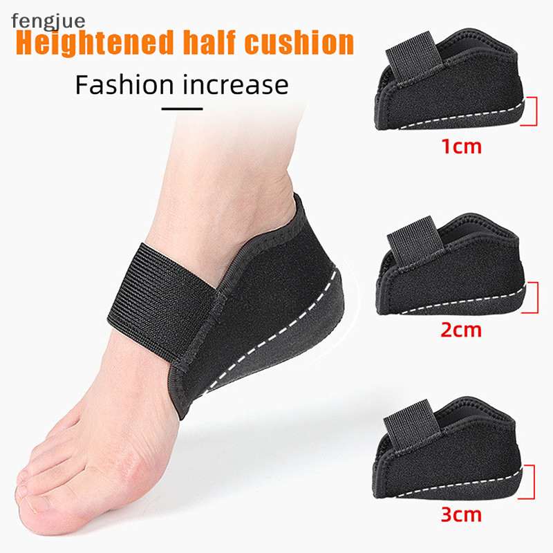Fengjue 1-3 ซม.ที่มองไม่เห็นความสูงเพิ่มถุงเท้าซิลิโคนเจลส้น Pad Orthopedic Arch สนับสนุนส้นเบาะ Soles Insole เท้า Unisex TH