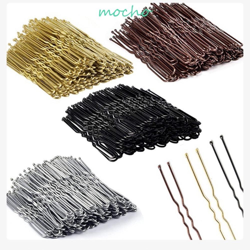 Mocho 50 ชิ้นกิ๊บโลหะ, กิ๊บคลื่นผม Bobby Pin U รูปร่าง Barrette, อุปกรณ์เสริมผมที่ทนทานเครื่องมือจัดแต่งทรงผมสําหรับ Bun ทรงผม Hairpins ผู้หญิง