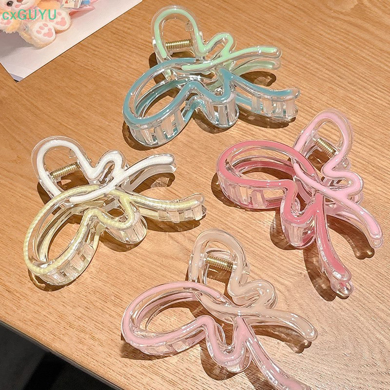 [cxGUYU] กิ๊บติดผมผีเสื้อสีไล่ระดับสีสําหรับผู้หญิง Hairgrips อะคริลิคผม Claw คลิป Hairpins อุปกรณ์เสริมผม Elegant Girls Headwear PRTA