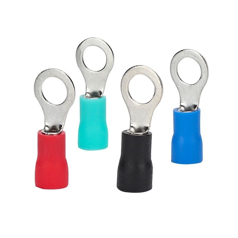 100pcs รอบฉนวน CRIMP TERMINALS RV1.25/2/3.5-4/6แหวนสายไฟ O-Type Cold Press terminal สาย end Connect Kit
