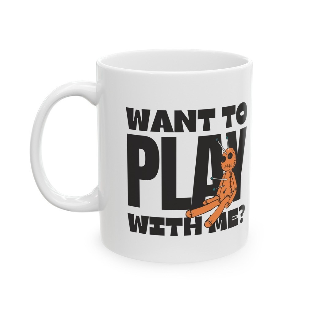 Dark และ Tangerine Graphic Retro Voodoo Doll Mug C2 แก้วเซรามิค 11Oz