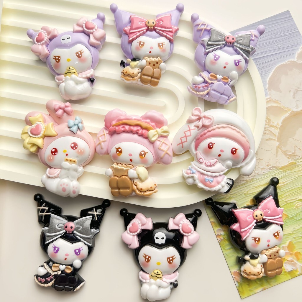 9 สัตว์น่ารัก เมเมอิมิ การ์ตูนทําด้วยมือ ทําเอง ครีมกาวเรซิ่นอุปกรณ์เสริมที่ทําด้วยมือกิ๊บเครื่องประดับวัสดุ