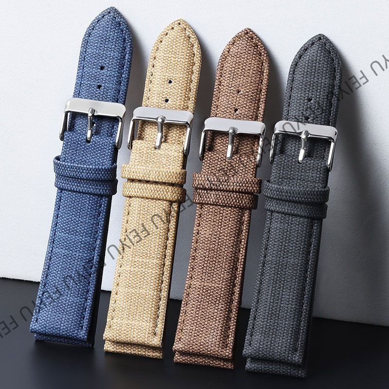 เร็ว การส่งสินค้า ผ้ายีนส์ ผ้าใบสายนาฬิกาไนล่อนวงสร้อยข้อมือหนังนิ่ม10มิลลิเมตร12มิลลิเมตร14มิลลิเมตร16มิลลิเมตร18มิลลิเมตร20มิลลิเมตร22มิลลิเมตรกีฬาสายนาฬิกาข้อมือสานเข็มขัดผู