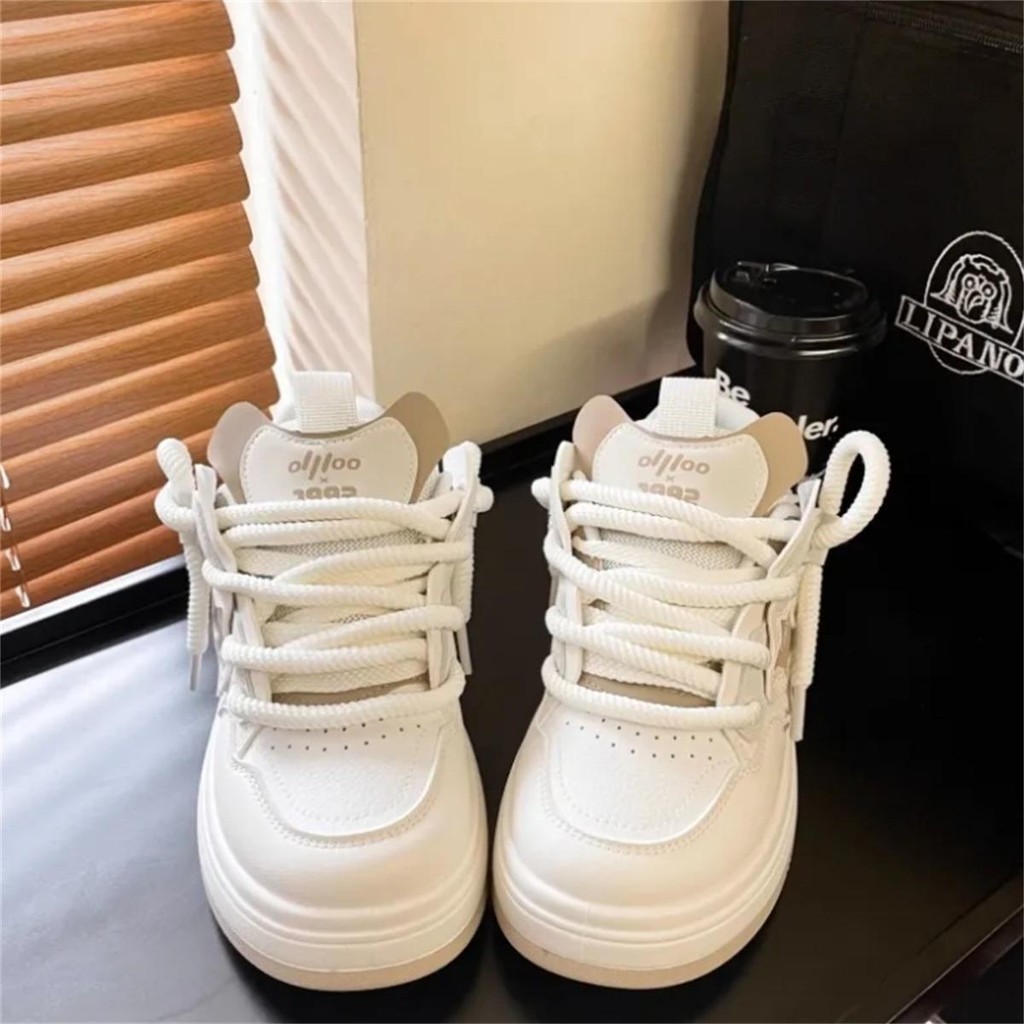 ส่งด่วนจาก กทม รองเท้าผ้าใบแฟชั่น รองเท้าผ้าใบผู้หญิง รองเท้าสีขาว รองเท้าน่ารักๆสไตล์เกาหลี ไซส์ 35-44 - รูปที่ 3