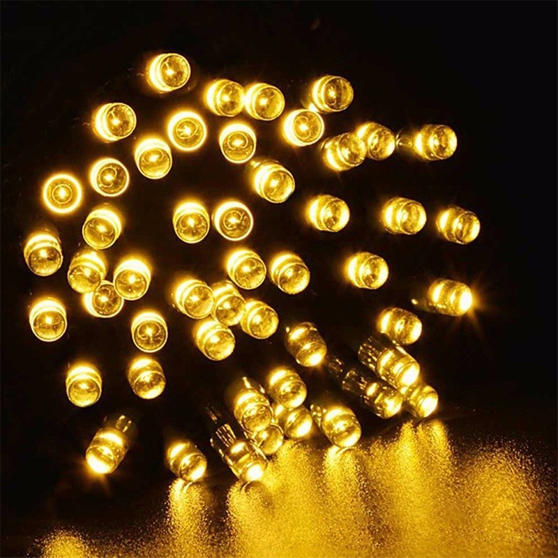 โซล่าเซลล์ ไฟโซล่าเซลล์ LED สายไฟหิ่งห้อย ไฟกระพริบโซล่าเซลล์ กันน้ำ 100ดวง 12M 8โหมด ประหย ปรับกระพ