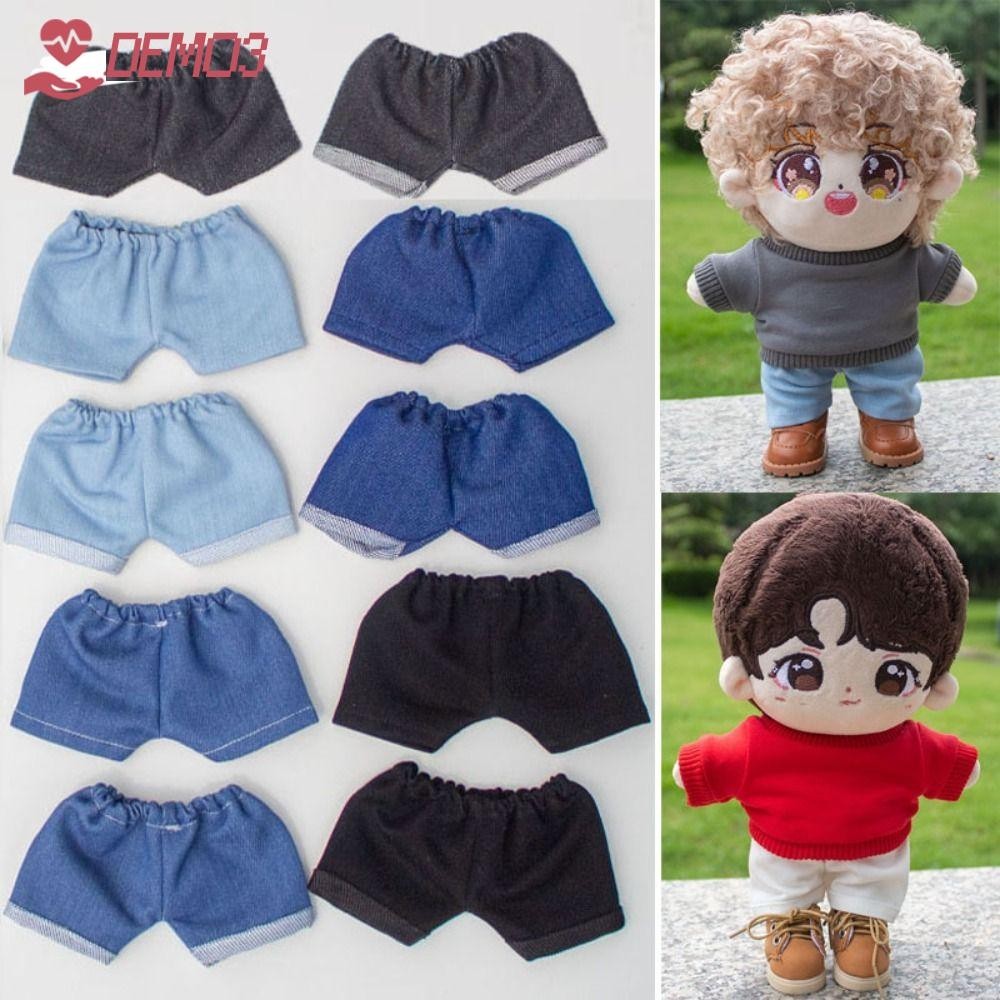 [เดโม3] เสื้อผ้าตุ๊กตาผ้าฝ้าย,แฟชั่น6สีกางเกงยีนส์กางเกง,ที่มีคุณภาพสูงมินิชุดลําลองผ้าฝ้ายตุ๊กตากางเกงสําหรับ10เซนติเมตรตุ๊กตาผ้าฝ้