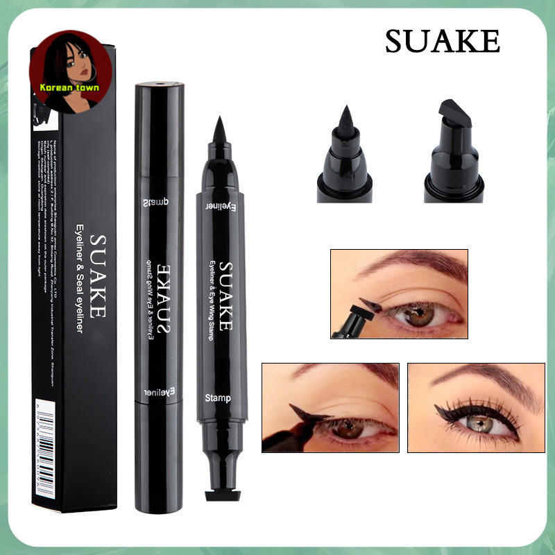 อายไลเนอร์แสตมป์ 2 in1 กันน้ำ หัวเล็ก อายไลเนอร์ชนิดน้ำ สีดำ Stamp Eyeliner ( 951 )