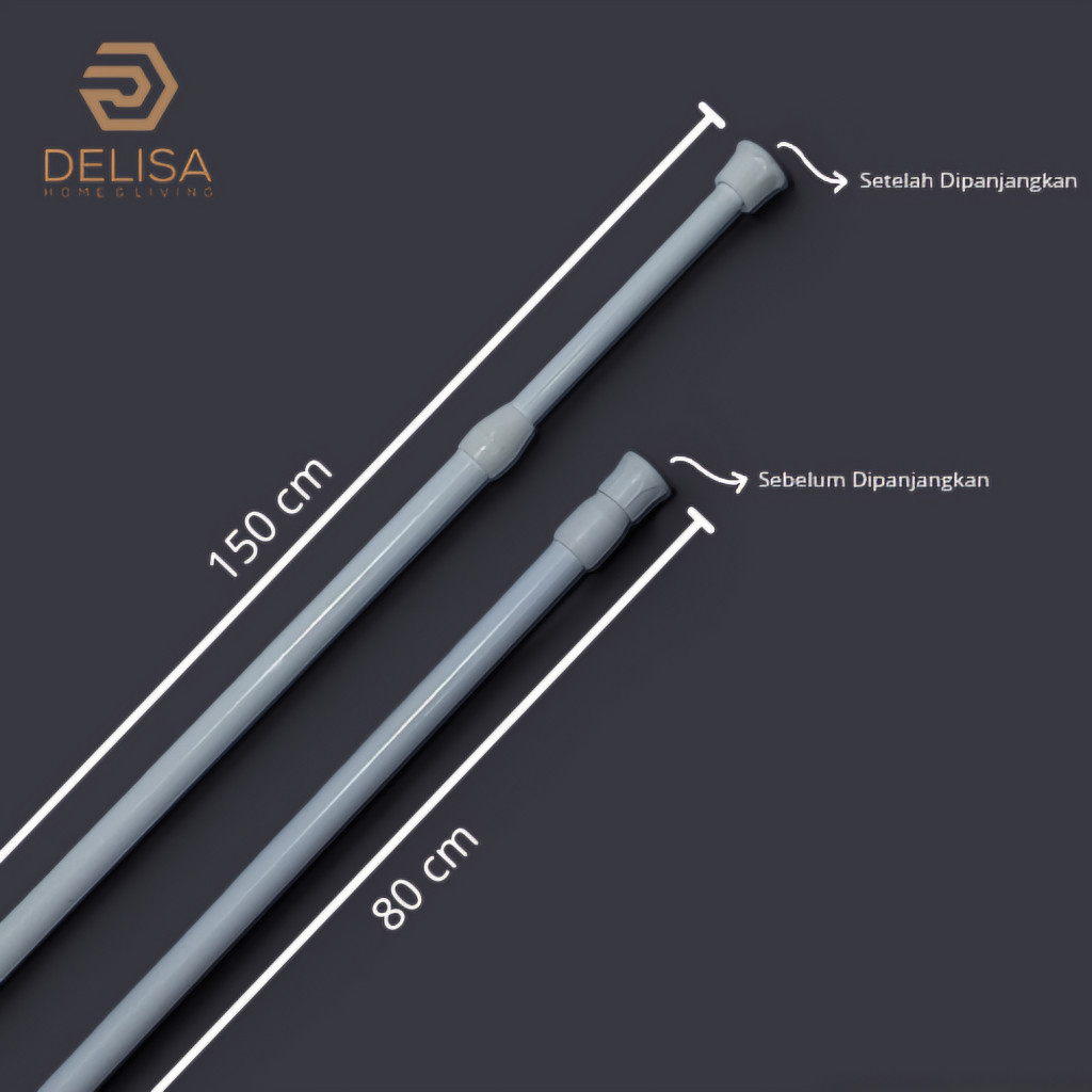 FLEXIBLE CURTAIN POLE/FLAG POLE/WINDOW POLE ขนาด 80-150CM