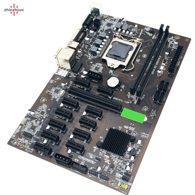 Vip B250 Btc Mining Machine เมนบอร์ด 12 Pci-e16x การ์ดกราฟ Sodimm Lga 1151 Ddr4 Sata3.0 รองรับ Vga D