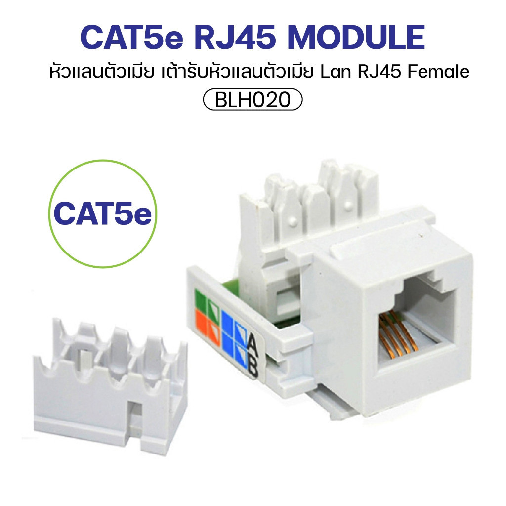 BLH020 RJ11 ตัวเมีย Female Jack RJ11 เต้ารับRJ11ตัวเมีย ช่องเสียบต่อเข้ากับสายTle  network connector